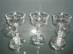 FOSTORIA CELLINI (LOOP OPTIC) CHAMPAGNE/SHERBETS