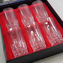 Set of 6 J.G. Durand Cristal D’arques Crystal 36.5 cl Villandry Highball Glasses