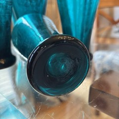 Royal Leerdam Williamsburg CW5T Blenko Emerald Ice Tea Glasses (6) Rare NOTE