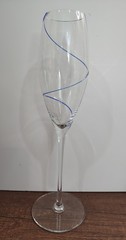 LINE BLUE by Colony Glass Flute Champagne 10″ tall Replacement