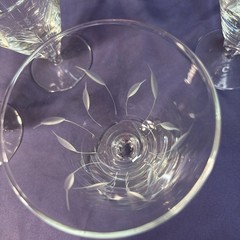 Libbey Simplicity Water Goblets Set Of 4 Stemmed Glasses Etched In Cattails Leaf