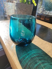 Glass Eye Studio Artist Hand Blown x 4 Eric Barnardi Signed Art Glass Tumblers