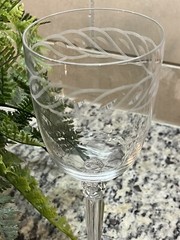 Fostoria GADROON Crystal Water Goblet 7 7/8″ 10oz Wine Glass Barware Bar