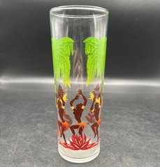 Federal Glass Tiki Tom Collins Dancing Natives Single Replacement Vintage 50s