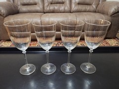 Royal Leerdam Crystal CECILIA Water Goblets 8 3/4″ Set of 4 EUC