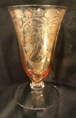Maryland Glass Co Psyche & Cupid 4.75″ Tumbler – Amber