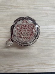 EAPG Duncan and Miller Button Arches Ruby Stain glass cup mug 1897
