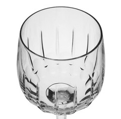 Schott Zweisel Wine Glass Mayfair Vertical Cuts Round Bowl Stemware 6 1/8