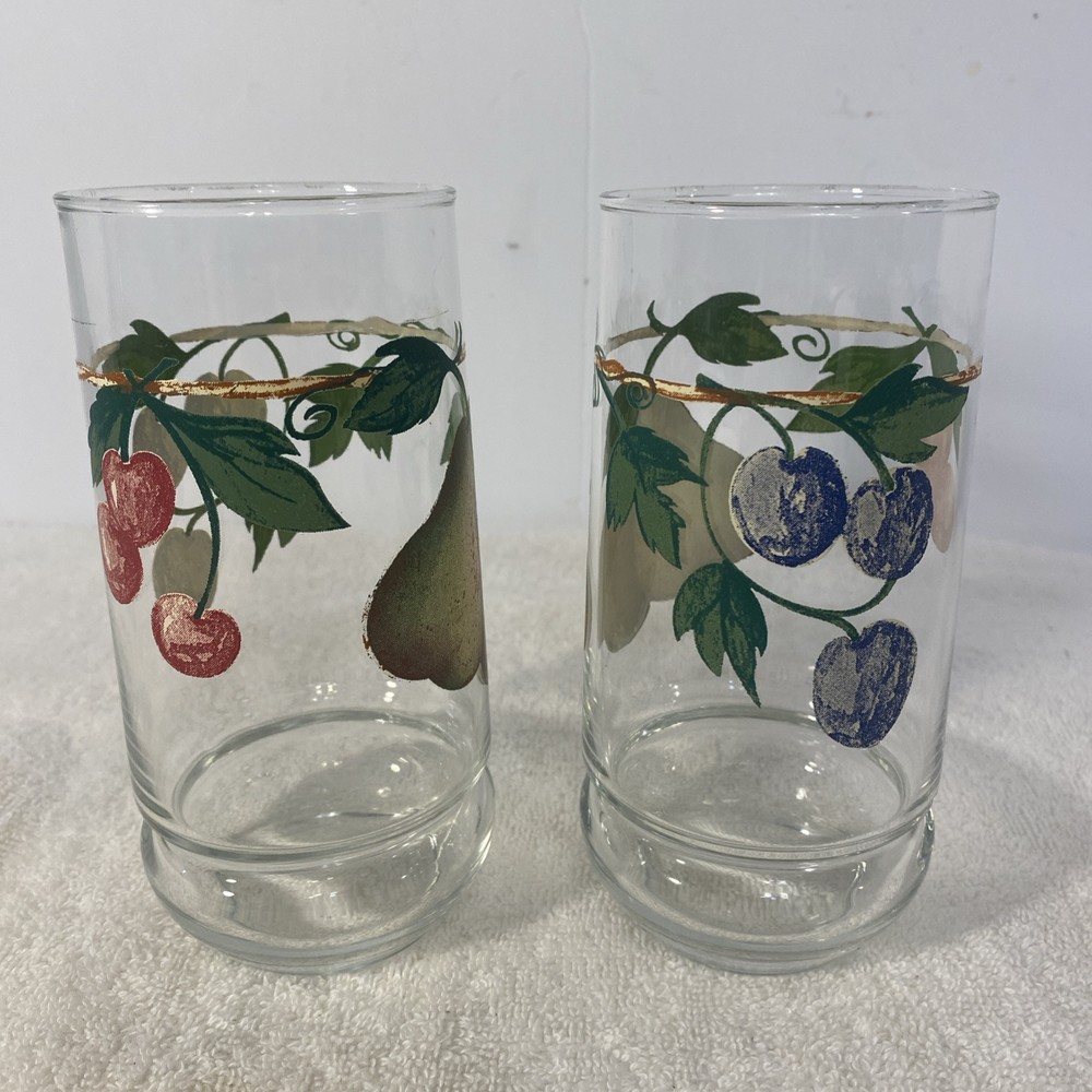 Crisa (Fruit) «Pears/Cherries/Blueberries» Tumblers Set Of 2