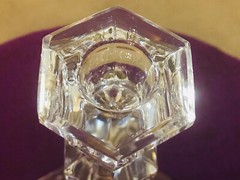 Val St. Lambert Crystal CANDLESTICK 9 1/4″ Tall Signed (NF)