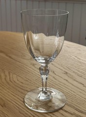 Baccarat Crystal Monte Carlo Optic Tall 7″ Water Wine Goblet Glass Excellent