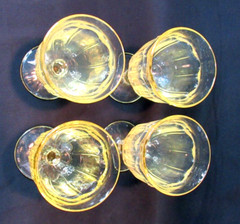4 NORITAKE Provincial HONEY YELLOW BEVERAGE Water 4 5/8″