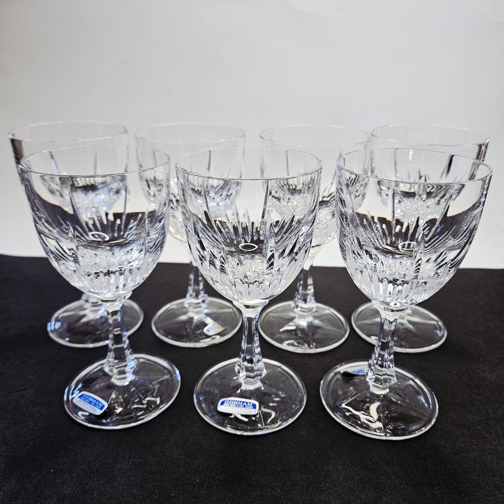 7 Gorham Nachtmann W. Germany Full Leaded Crystal 5.75″ Smaller Wine Glasses