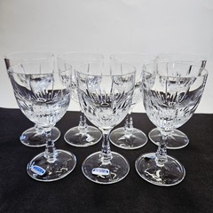 7 Gorham Nachtmann W. Germany Full Leaded Crystal 5.75″ Smaller Wine Glasses