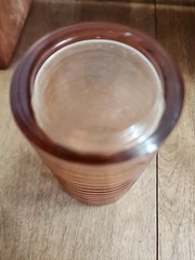 Imperial Carnival Glass Banded Rib Lemonade Tumbler Dark Marigold