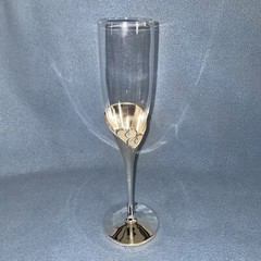 Lenox True Love Champagne Flutes Set 2 Toasting Glasses Silverplated Stem 812613