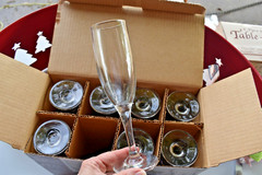 LIBBEY CLASSIC COPAS 6oz Champagne Clear Fluted Set of 8 Glasses 8.25″
