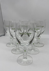 Vintage Irish Coffee Goblets Set of 6 Shamrock St. Patrick’s Day Barware