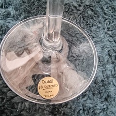 Cristal D’Arques J.G. Durand 4 Frosted Tulip Wine Glasses 7.25″ France VTG MINT