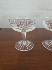 2~Vintage Waterford Clare Champagne Tall Sherbet Sorbet Glasses 4 1/4″ IRELAND