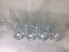 II38 Vintage Clear Straight Crystal Glass and Tumblers For Gift Set of 8