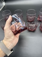 8- Libbey Imperial Plum Old Fashioned Glasses Set Whiskey Rocks Glass Tumblers