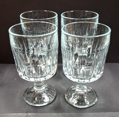 4 Libbey Winchester Dura-Tuff Wine Glasses