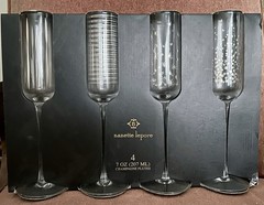 Nanette Lepore Stemmed Champagne Flutes Blue Pair