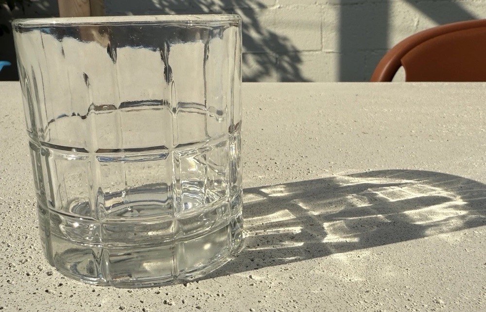 1 Single ANCHOR HOCKING Old Fashioned Tartan Clear Glass Highball Tumbler Rocks