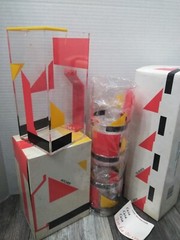 N.O.S AMETEC INT. CASA CASA MCM ACRYLIC Drinking Glass (4) 14.oz W/ SERVING JUG