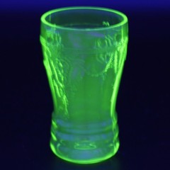 Hocking Cameo Green 5oz Flat Juice Tumbler, Vintage Depression Glass 3 3/4″
