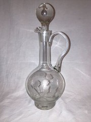 Vintage Handmade Toscany Wine Decanter and 6 Glasses Set Made in Romania NICE