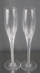 Mikasa Petit Points Champagne Toasting Flutes Set 2 Beautiful Bright Shiny B