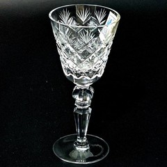 Russian Cut Crystal Cocktail Glass 4.5″ etched 3oz Gus Khrustalny 24% Lead Cryst