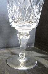 11 Piece Crystal Stemware Criss Cross Design Faceted Stems