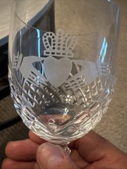 Vintage GALWAY Irish Crystal Wine Water Glass 24% Lead Crystal Set Of 2