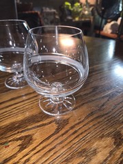 Pair Vtg HEAVY Galway Crystal Cognac Brandy Snifter Etched Swirl Glass 5” OLD