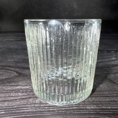 Vtg Jeannette Finlandia Tree Bark Icicle Old Fashioned Flared Low-ball Glass