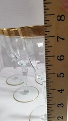 Tiffin Franciscan (6) Optic Rambler Rose 22k Gold Rim 8oz