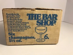 The Shop Bar Set of 6 Crystal Bar Cocktail 5 1/2 Oz CHAMPAGNE Glasses
