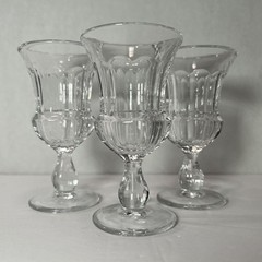 Heisey Continental Colonial Panel Wine Goblets Set of 3 Fluted Stem 339