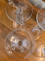 Set of 4 – 8.5″ Holmegaard – Kastrup – Hand Blown Twist Porter Wine Glass Goblet