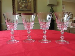 Set 4 Cristal D’Arques France TUILLERIES VILLANDRY Crystal Water Goblet 6 1/8″ A