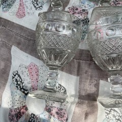 Set Of 8 Ohio Imperial Glass Tradition Clear 8oz Water Goblet 5 3/8” square base