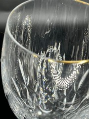 Set Of 2 Miller Rogaska Tulipe Crystal Wine Glasses High End Glassware