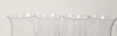 4 Denby Aurora Blue Water Tea Glasses Tumblers 5.25″ Tall Poland