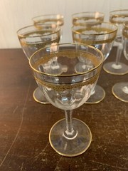 6 Wine Glasses Cooked Model Beethoven Saint Louis Crystal (Per Glass Price)