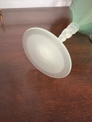 Carder Steuben Jade Green and Alabaster Wine Glass