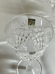 HOYA Crystal Wine glass Chrysanthemum Emblem 2pcs set 14.5×7.5cm/5.7×2.95″ HOYA