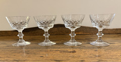 Lot of 4: Beautiful: Maryland By Heisey Champagne Coupe/Tall Sherbet Crystal